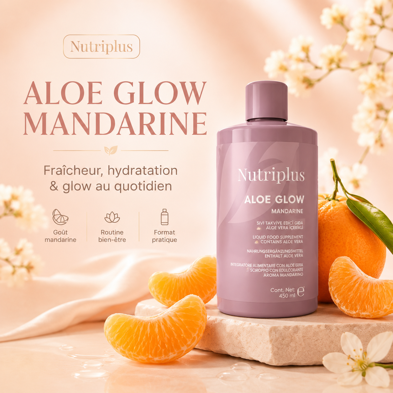 Aloe Glow Nutriplus – Mangue ou Mandarine