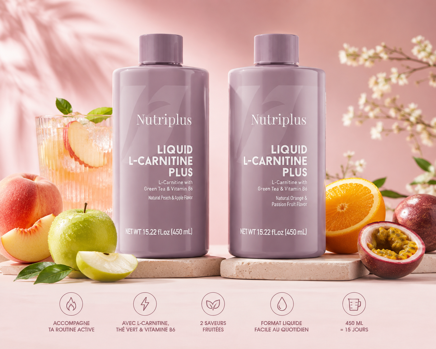 Nutriplus L-Carnitine Apple & Peach – Glow Line